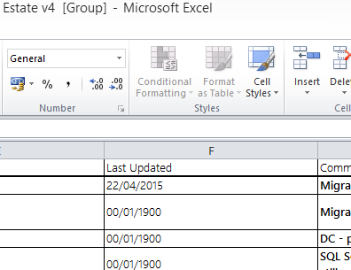 greyed out excel spreadsheet